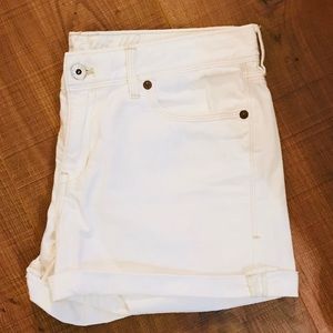 Madewell white jean shorts